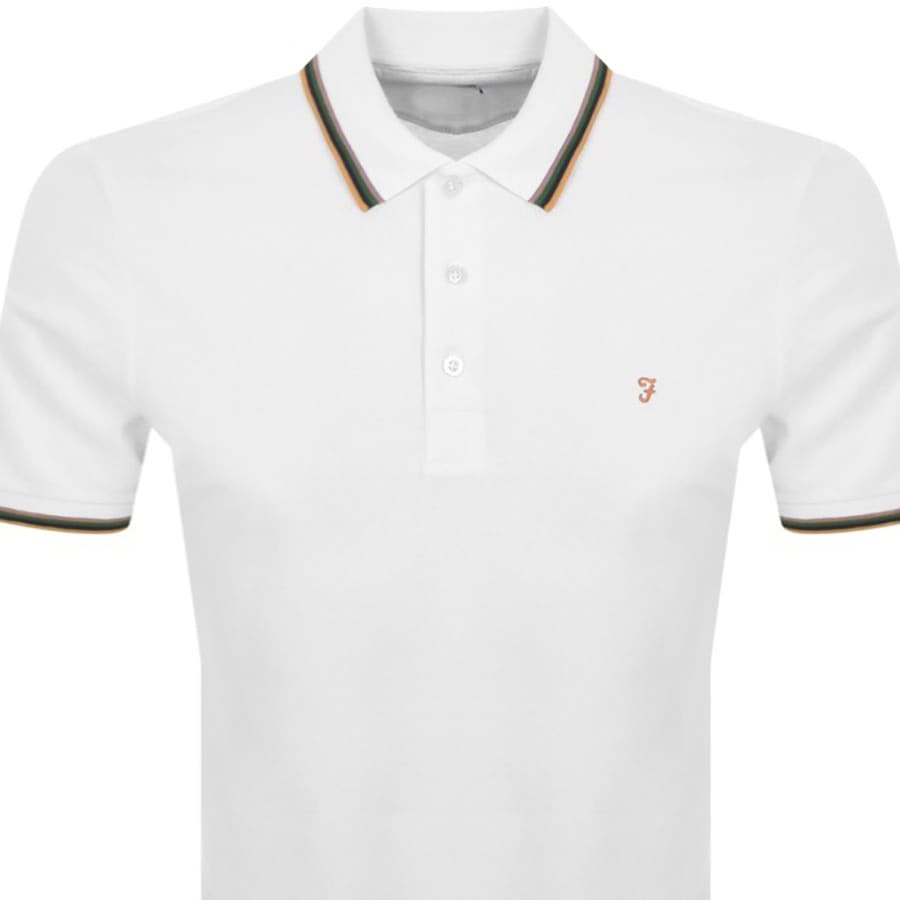Farah Vintage Alvin Polo T Shirt White